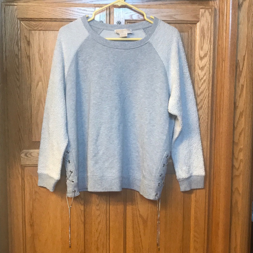 MK classy sweatshirt gray decorative side panel